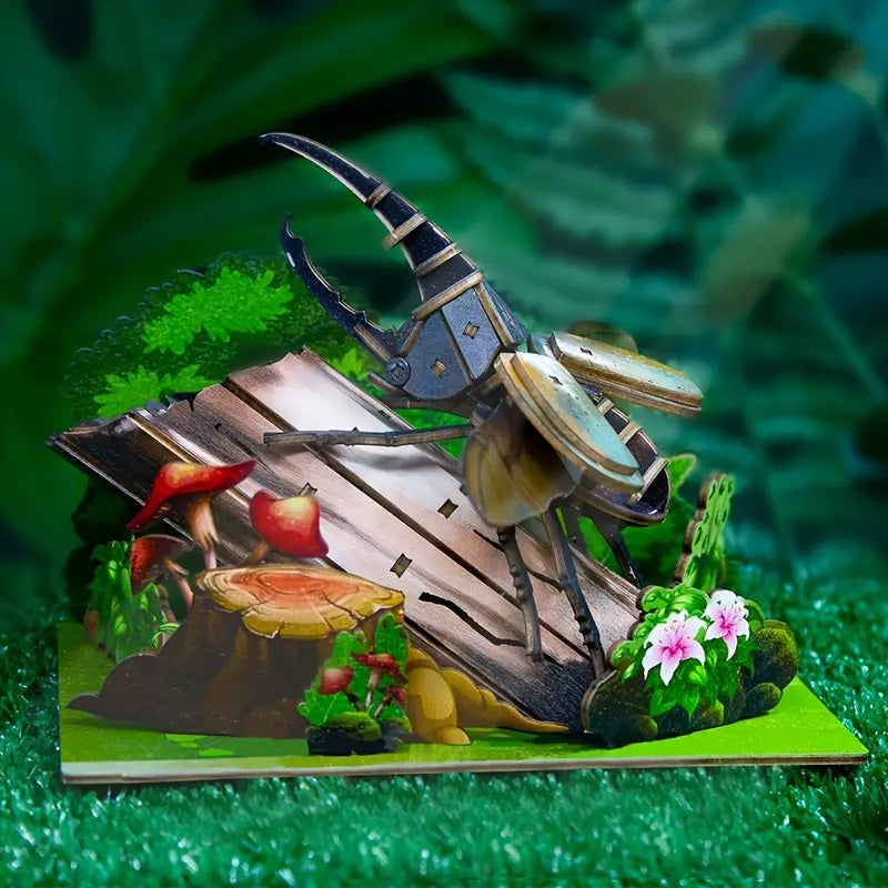 โถ Hercules Beetle - High Quality 3D Wooden Insects Puzzle (2022 ver.)
