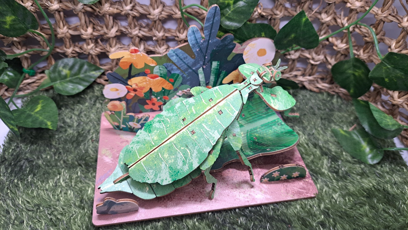 โถ Phylliidae - High Quality 3D Wooden Insects Puzzle (2024 ver.)