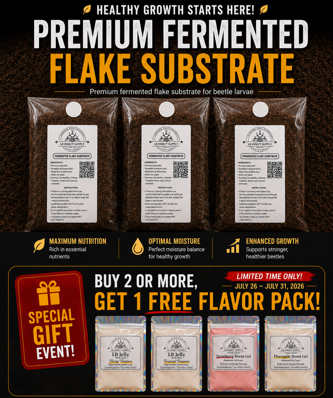 August LB Flake Soil Pre-Order Event!