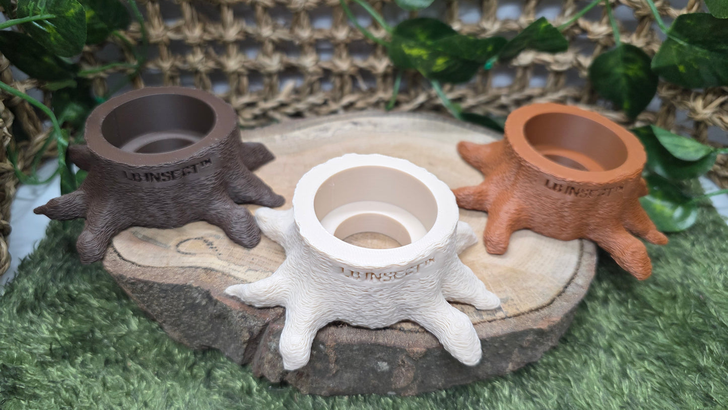 ▶ LB Jelly Holder - Natural Stump Style Feeder (For All 16g insect Jelly)