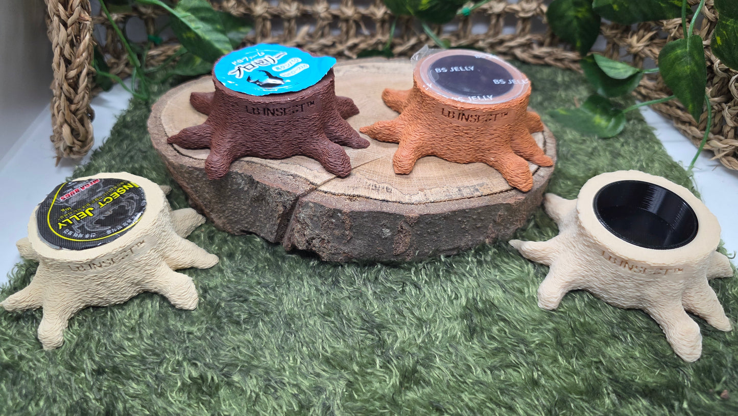 ▶ LB Jelly Holder - Natural Stump Style Feeder (For All 16g insect Jelly)