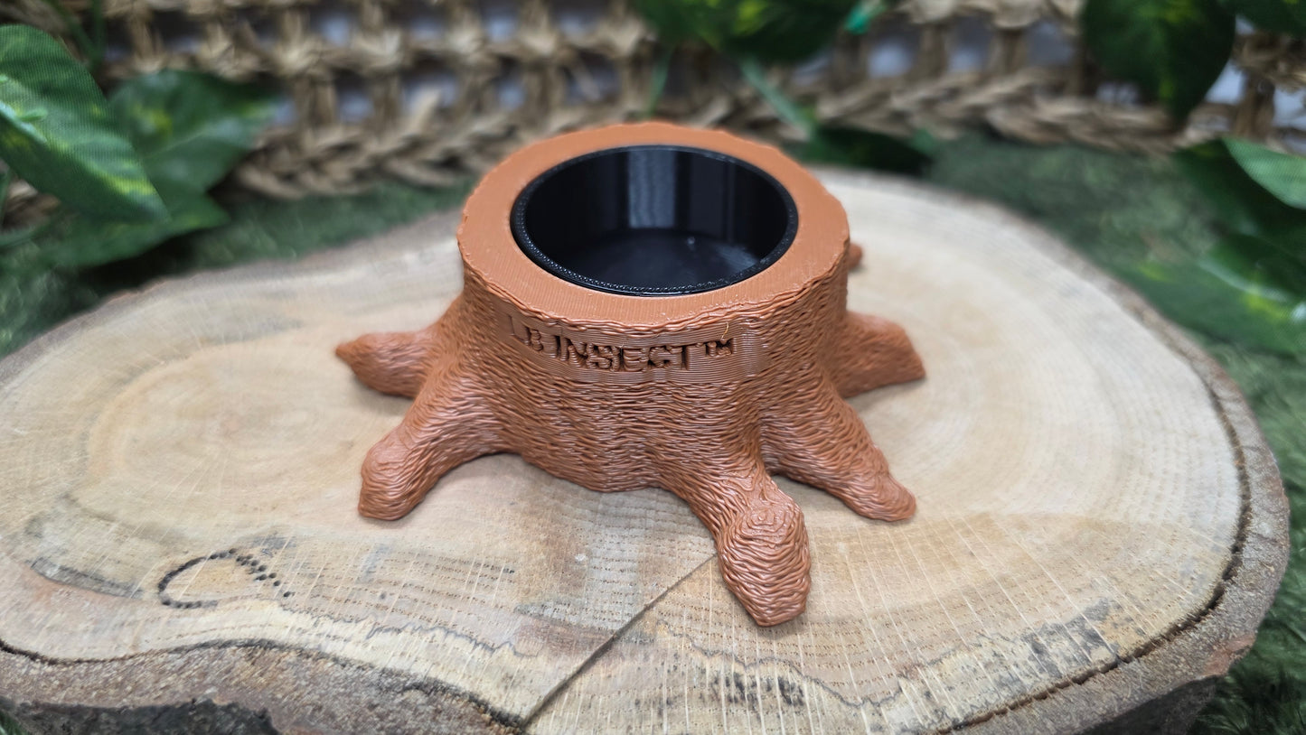 ▶ LB Jelly Holder - Natural Stump Style Feeder (For All 16g insect Jelly)