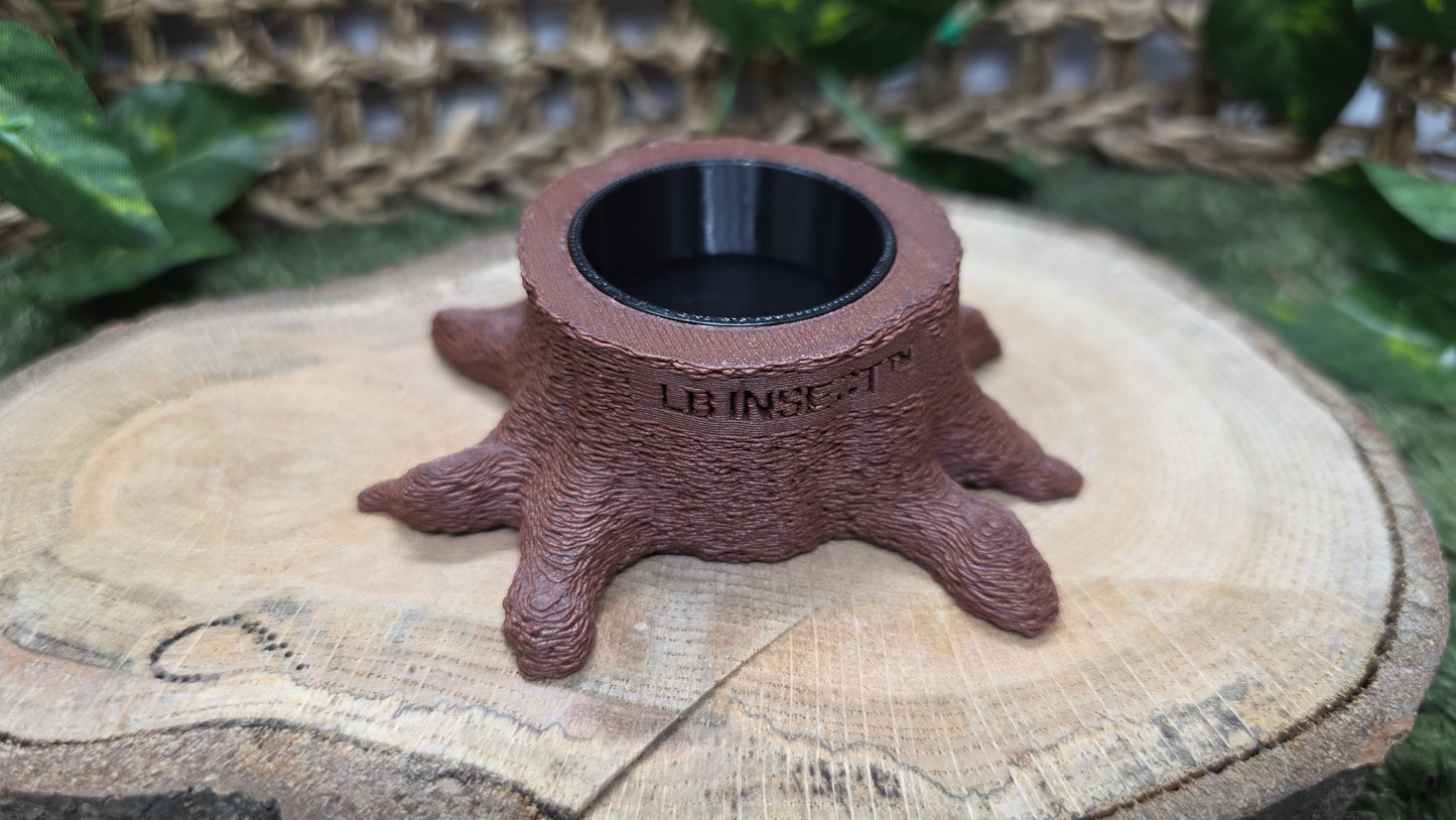 ▶ LB Jelly Holder - Natural Stump Style Feeder (For All 16g insect Jelly)