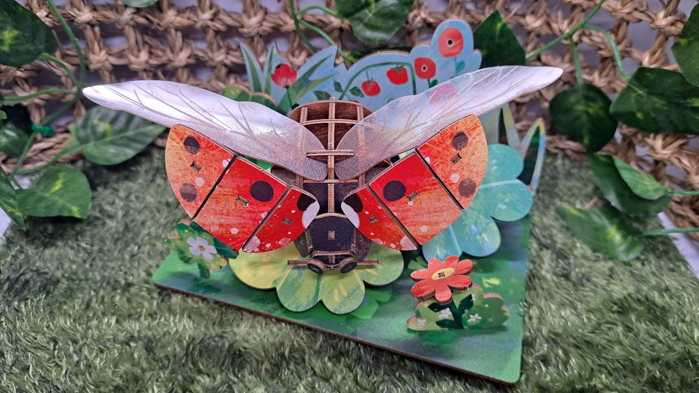 ▶ Ladybug - High Quality 3D Wooden Insects Puzzle (2024 ver.)