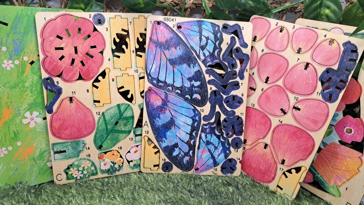 ▶ Butterfly - High Quality 3D Wooden Insects Puzzle (2024 ver.)