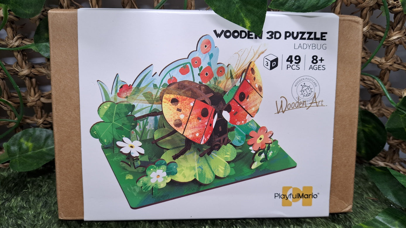 ▶ Ladybug - High Quality 3D Wooden Insects Puzzle (2024 ver.)