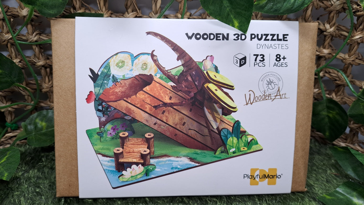 ▶ Hercules beetle - High Quality 3D Wooden Insects Puzzle (2024 ver.)