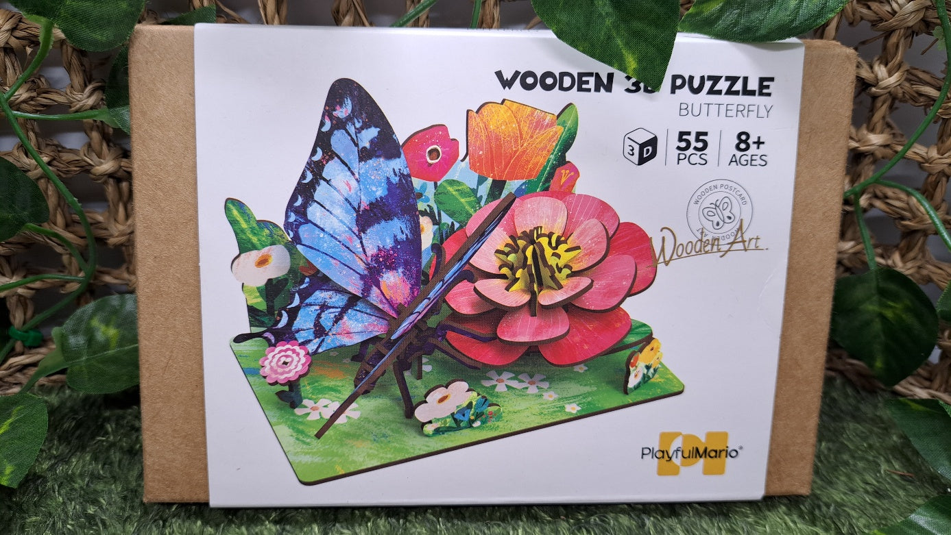 ▶ Butterfly - High Quality 3D Wooden Insects Puzzle (2024 ver.)